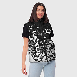 Женский жилет Лексус - распад, цвет: 3D-черный — фото 2