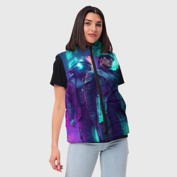 Женский жилет Киберлюди, цвет: 3D-черный — фото 2