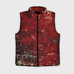 Женский жилет Текстура - Red on black, цвет: 3D-светло-серый