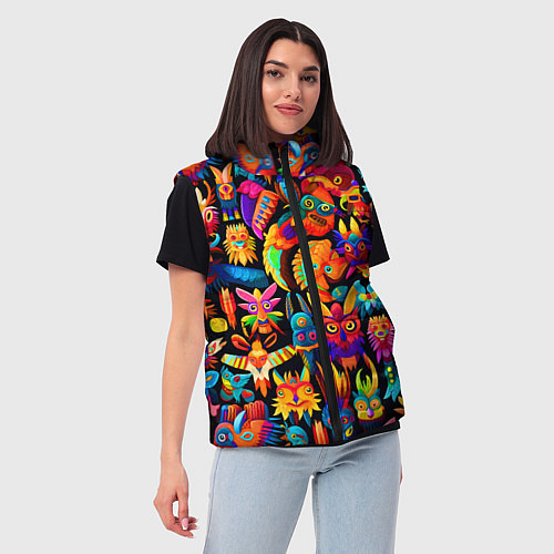 Женский жилет Мифические монстрики / 3D-Светло-серый – фото 3