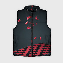 Женский жилет Настольная игра шашки, цвет: 3D-светло-серый
