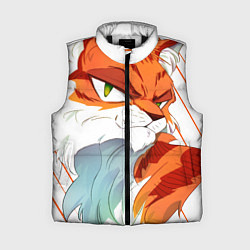 Женский жилет Рыжий хитрый мультяшный кот, цвет: 3D-черный
