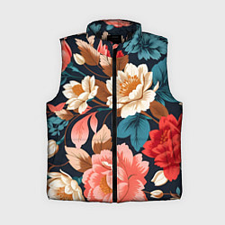 Женский жилет Летние цветы - паттерн