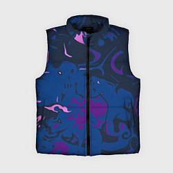 Женский жилет Абстрактное искусство череп, цвет: 3D-черный