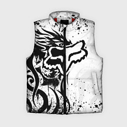 Женский жилет Fox motocross - белый дракон, цвет: 3D-красный