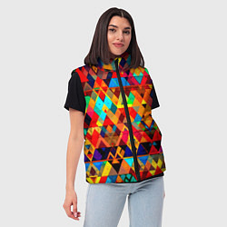 Женский жилет Абстрактный разноцветный, цвет: 3D-светло-серый — фото 2