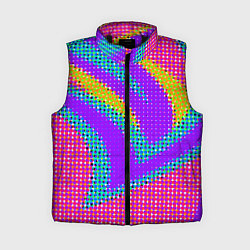 Женский жилет Круглые пиксели, цвет: 3D-черный