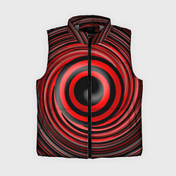 Женский жилет Красно-черный вихрь, цвет: 3D-светло-серый