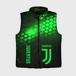 Женский жилет Juventus green logo neon, цвет: 3D-черный