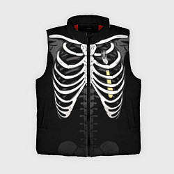 Женский жилет Скелет: ребра с вилкой, цвет: 3D-красный