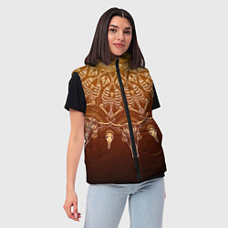 Женский жилет Большая костяная мандала, цвет: 3D-красный — фото 2