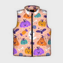 Женский жилет Halloween - pumpkins and ghosts