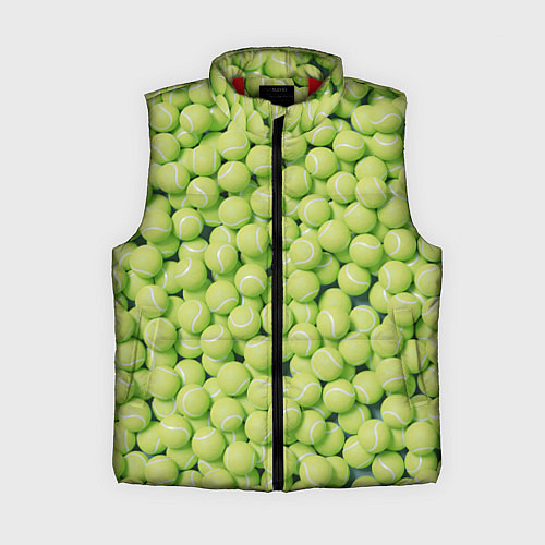 Женский жилет Узор из теннисных мячей / 3D-Красный – фото 1