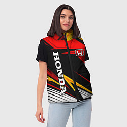 Женский жилет Honda - красный и оранжевый, цвет: 3D-светло-серый — фото 2