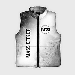 Женский жилет Mass Effect glitch на светлом фоне: надпись, симво