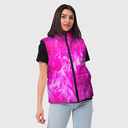 Женский жилет Pink texture, цвет: 3D-черный — фото 2