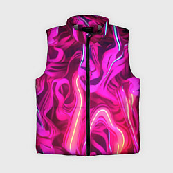 Женский жилет Pink neon abstract, цвет: 3D-светло-серый
