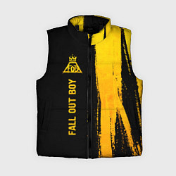Женский жилет Fall Out Boy - gold gradient: по-вертикали, цвет: 3D-черный