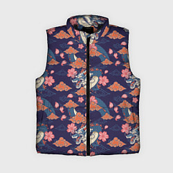 Женский жилет Паттерн китайский дракон, цвет: 3D-черный