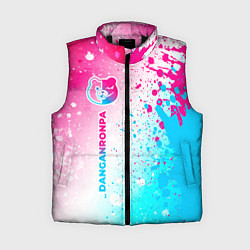 Женский жилет Danganronpa neon gradient style: по-вертикали, цвет: 3D-черный