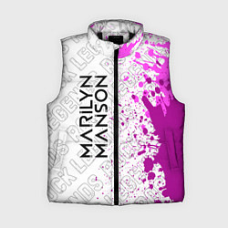 Женский жилет Marilyn Manson rock legends: по-вертикали, цвет: 3D-черный