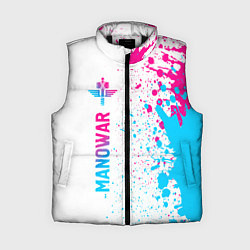 Женский жилет Manowar neon gradient style: по-вертикали, цвет: 3D-черный