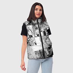 Женский жилет Человек Бензопила манга, цвет: 3D-красный — фото 2