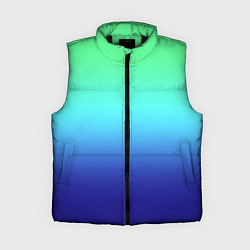 Женский жилет Градиент зелёно-синий