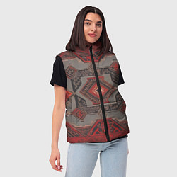 Женский жилет Ковер в красных тонах, цвет: 3D-красный — фото 2