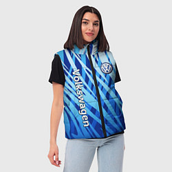 Женский жилет Volkswagen - синий камуфляж, цвет: 3D-светло-серый — фото 2