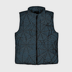 Женский жилет Паутина тёмно-синий, цвет: 3D-черный