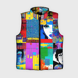 Женский жилет Лоскутное одеяло - поп-арт