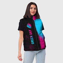 Женский жилет Green Day - neon gradient: по-вертикали, цвет: 3D-черный — фото 2