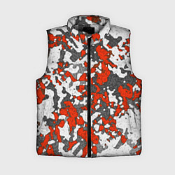 Женский жилет Абстракция серо-красная
