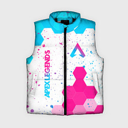 Женский жилет Apex Legends neon gradient style вертикально, цвет: 3D-черный