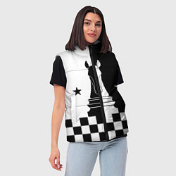 Женский жилет Шахматный конь, цвет: 3D-черный — фото 2