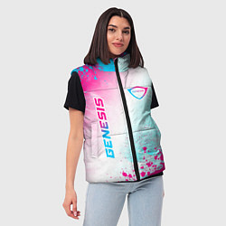 Женский жилет Genesis neon gradient style вертикально, цвет: 3D-черный — фото 2
