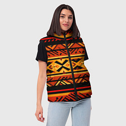 Женский жилет Узор в этническом стиле масаев, цвет: 3D-черный — фото 2