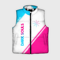 Женский жилет Dark Souls neon gradient style вертикально, цвет: 3D-черный