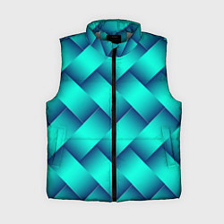 Женский жилет Бирюзовое переплетение, цвет: 3D-светло-серый