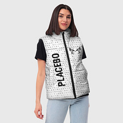 Женский жилет Placebo glitch на светлом фоне вертикально, цвет: 3D-черный — фото 2