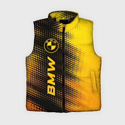 Женский жилет BMW - gold gradient по-вертикали, цвет: 3D-черный