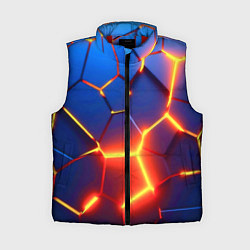 Женский жилет Огненные плиты с разломом, цвет: 3D-красный