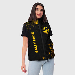 Женский жилет Sally Face - gold gradient вертикально, цвет: 3D-черный — фото 2