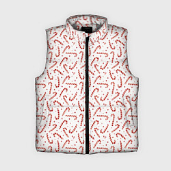 Женский жилет Caramel cane new years pattern, цвет: 3D-светло-серый