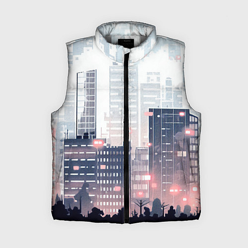 Женский жилет Безмятежный город / 3D-Светло-серый – фото 1