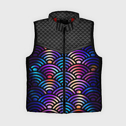 Женский жилет Сэйгайха - морские волны и северное сияние, цвет: 3D-красный