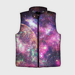 Женский жилет Пурпурные космические туманности со звездами