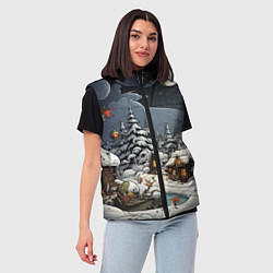 Женский жилет Волшебство новогодней ночи, цвет: 3D-светло-серый — фото 2