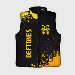 Женский жилет Deftones - gold gradient вертикально, цвет: 3D-черный